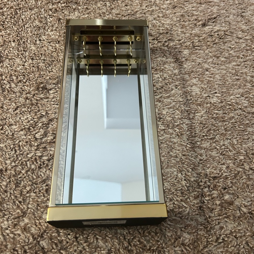 Gold Mirrored Necklace Box